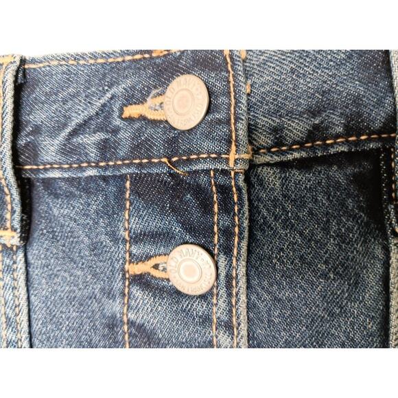 New Old Navy Denim Skirt Size 8 Button Front Midi Blue Jean High Waist - Picture 10 of 16